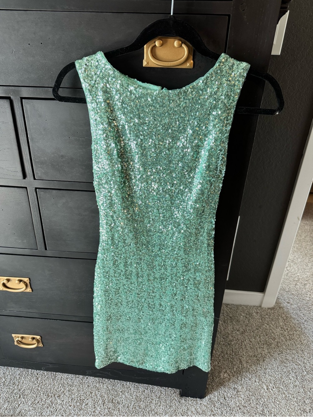 B Darlin Mint Sequin Mini Dress